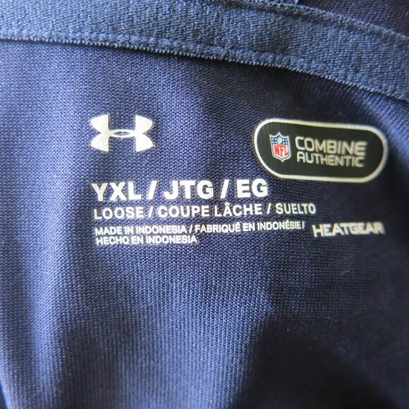 NFL COMBINE AUTHENTIC Seattle Seahawks Hoodie Youth XL 1/4 Zip Blue Football - Picture 6 of 7